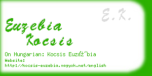 euzebia kocsis business card
